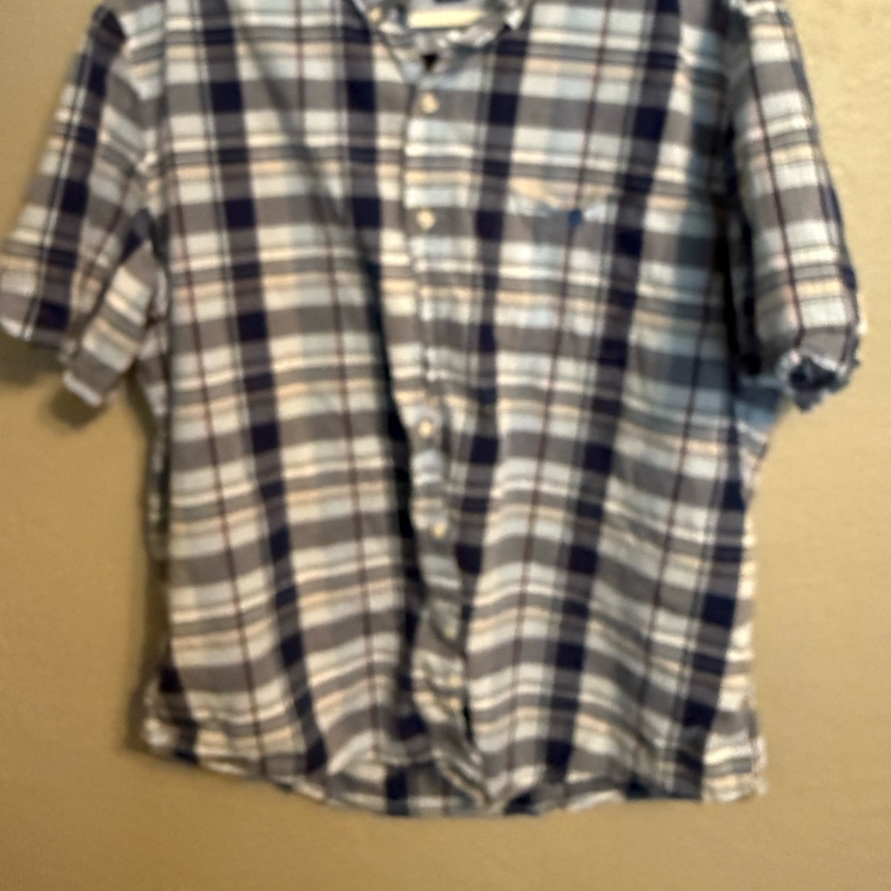 Polo Men's Blue Plaid Shirt